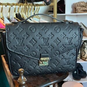Black Embossed Satchel